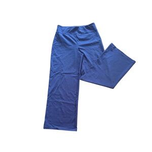 Dear Scarlett Navy Pull On Wide Leg Pants L Stretch Work Travel Career